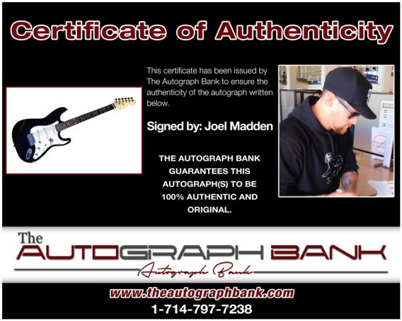 Joel Madden proof of signing certificate