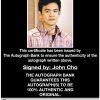 John Cho proof of signing certificate