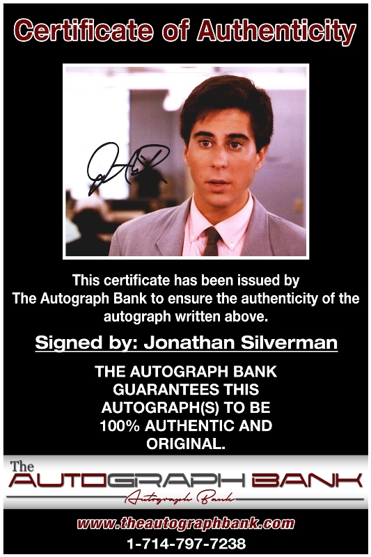 Jonathan Silverman proof of signing certificate