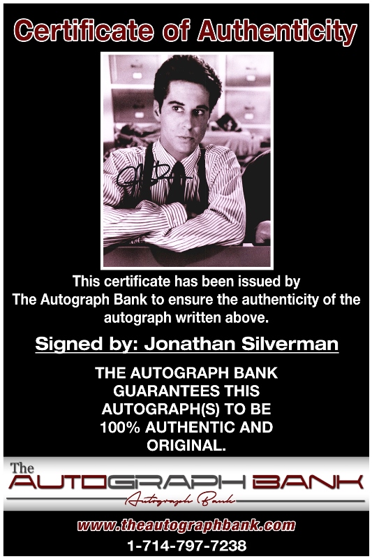 Jonathan Silverman proof of signing certificate