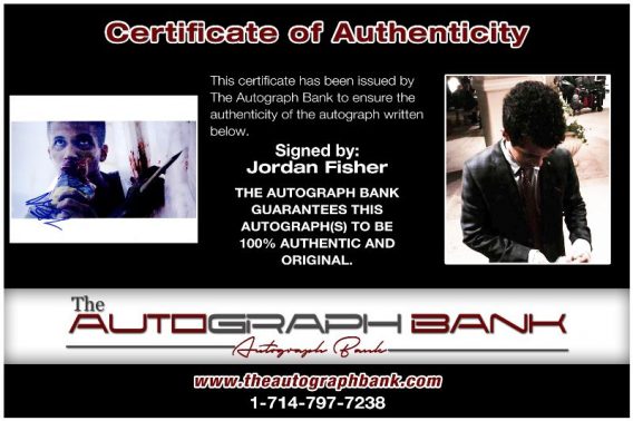 Jordan Fisher proof of signing certificate