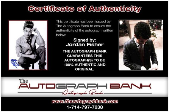 Jordan Fisher proof of signing certificate