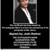 Josh Radnor proof of signing certificate