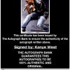 Kanye West proof of signing certificate
