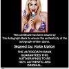 Kate Upton proof of signing certificate