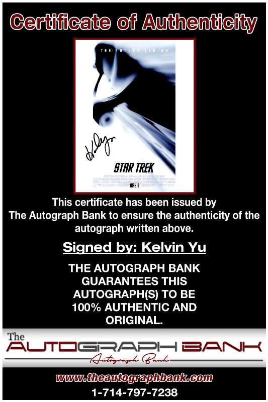 Kelvin Yu signed AUTHENTIC 8x10|Free Ship|The Autograph Bank