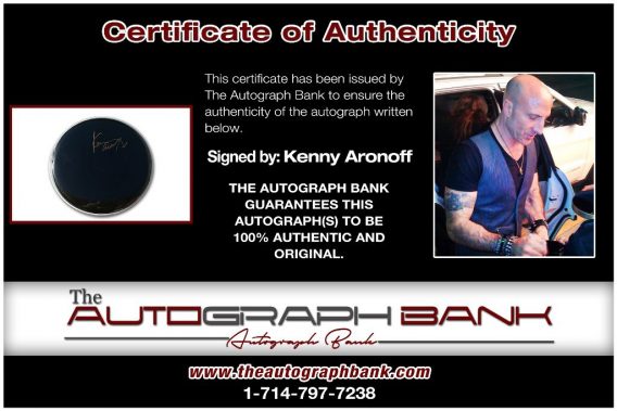 Kenny Aronoff proof of signing certificate