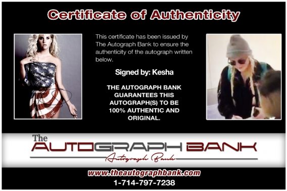 Kesha proof of signing certificate