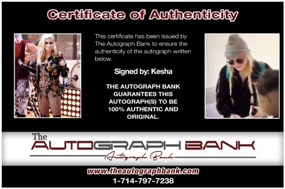Kesha proof of signing certificate