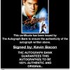 Kevin Bacon proof of signing certificate
