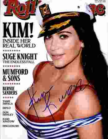 Kim Kardashian authentic signed 8x10 picture