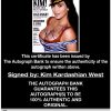 Kim Kardashian proof of signing certificate