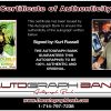Kurt Russell proof of signing certificate
