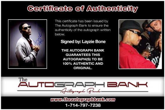 Layzie Bone proof of signing certificate