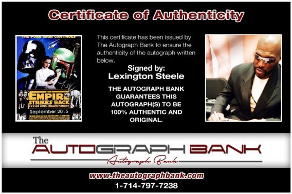 Lexington Steele proof of signing certificate