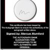 Marcus Mumford proof of signing certificate