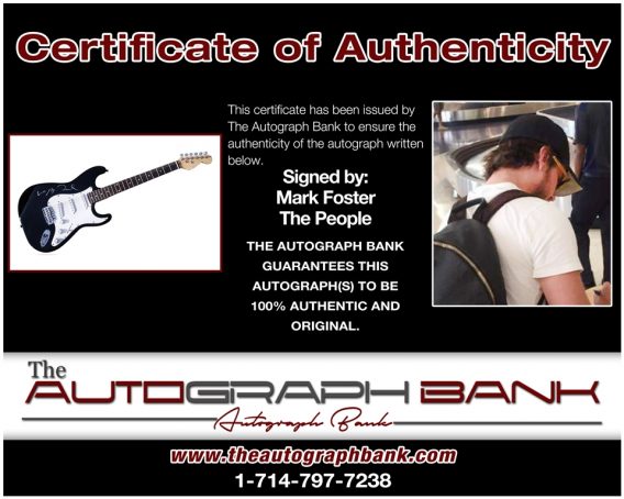 Mark Foster proof of signing certificate