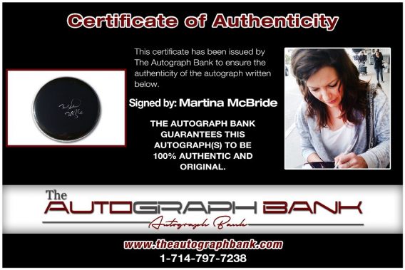 Martina McBride proof of signing certificate