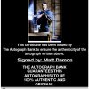 Matt Damon proof of signing certificate