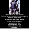 Michael Sheen proof of signing certificate