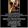 Michelle Rodriguez proof of signing certificate