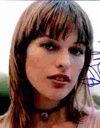 Mila Jovovich authentic signed 8x10 picture