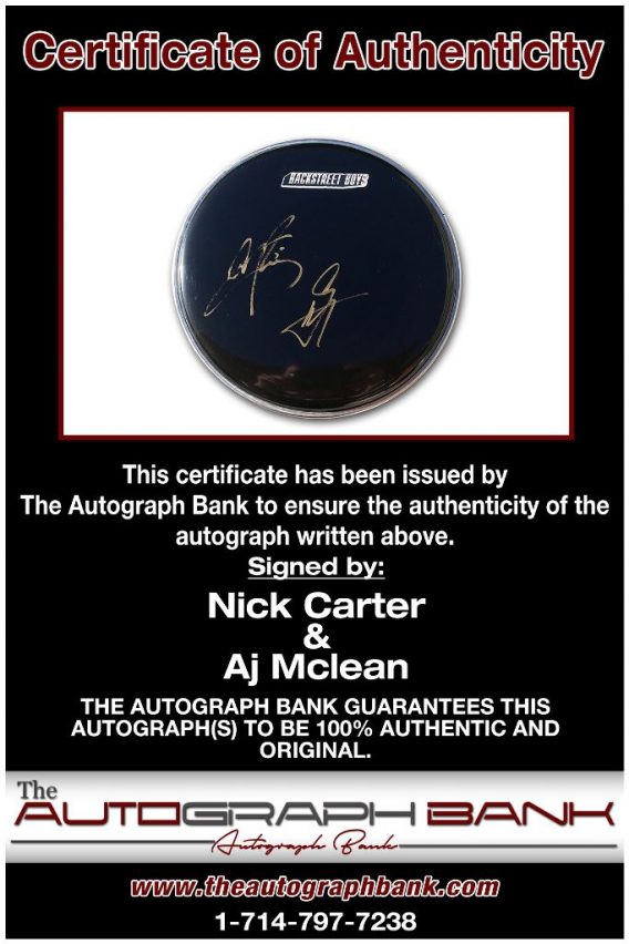 Nick Carter proof of signing certificate