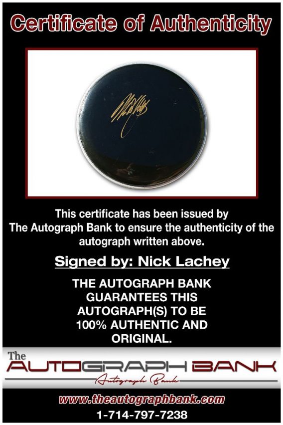 Nick Lachey proof of signing certificate