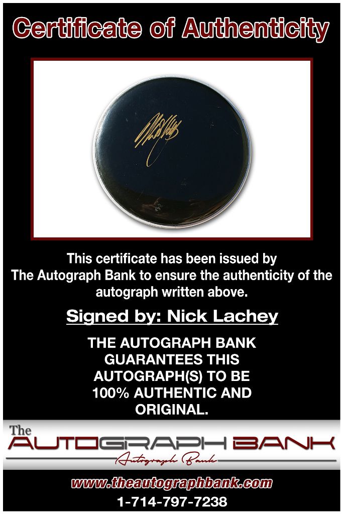 Nick Lachey 98 Degrees authentic signed Drumhead W/Certificate Autographed  (210DHa) - Authentic Autographs-Low Prices