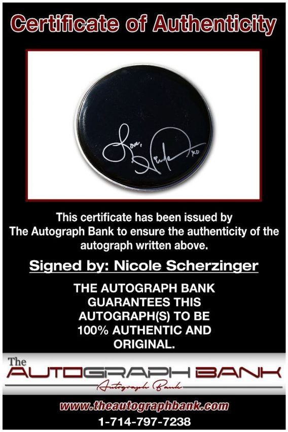 Nicole Scherzinger proof of signing certificate
