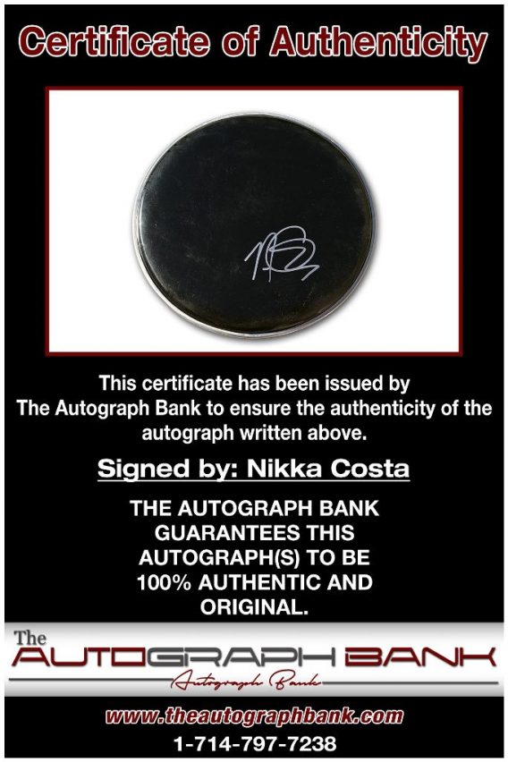 Nikka Costa proof of signing certificate