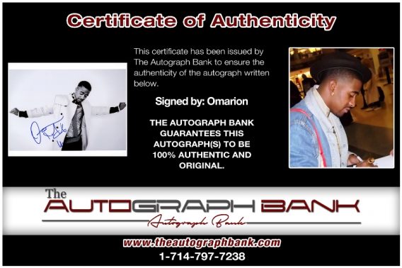 Omarion proof of signing certificate