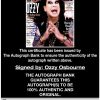 Ozzy Osbourne proof of signing certificate