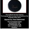 Paul Oakenfold proof of signing certificate
