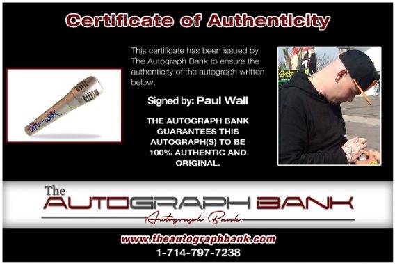 Paul Wall proof of signing certificate