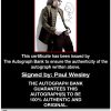 Paul Wesley proof of signing certificate