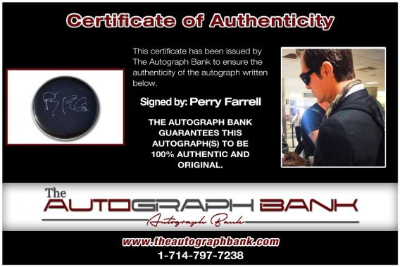 Perry Farrell proof of signing certificate