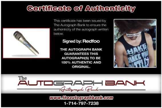 Redfoo LMFAO proof of signing certificate