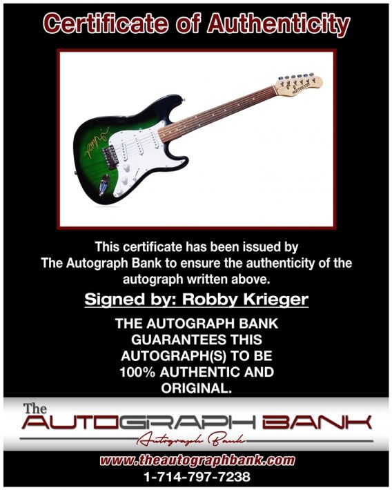 Robby Krieger proof of signing certificate
