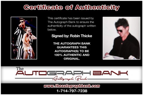 Robin Thicke proof of signing certificate