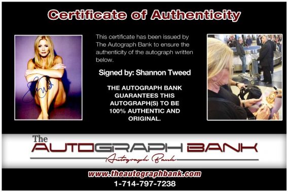 Shannon Tweed proof of signing certificate