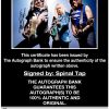 Spinal Tap proof of signing certificate
