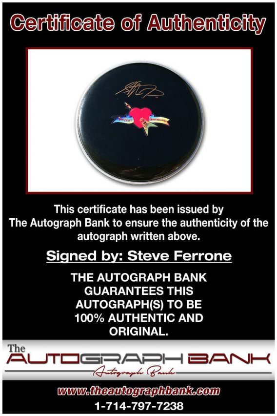 Steve Ferrone proof of signing certificate