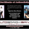 Steve Stevens certificate of authenticity from the autograph bank
