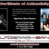 Steve Stevens certificate of authenticity from the autograph bank