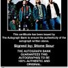 Stone Sour proof of signing certificate