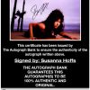 Susanna Hoffs proof of signing certificate