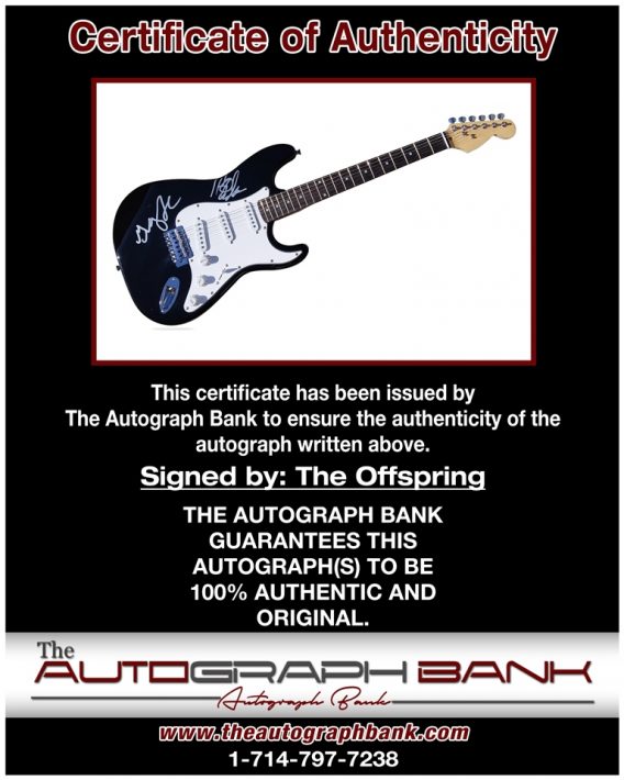 The Offspring proof of signing certificate