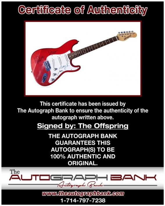 The Offspring proof of signing certificate