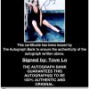 Tove Lo proof of signing certificate